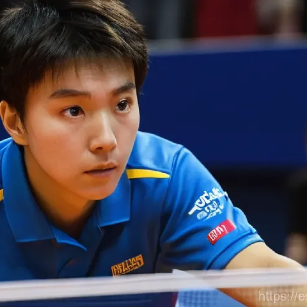 탁구에서의 심리전 활용법 - **Prompt:** A male table tennis player in his late 20s, wearing a clean, modern athletic table tenni...
