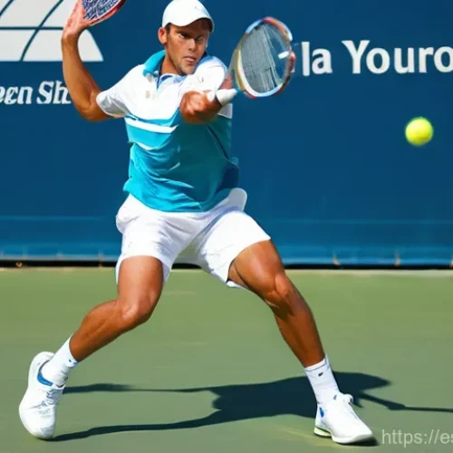 Home 21 테니스 서브 연습법 - **Dynamic Tennis Serve: The Power Core**
A highly athletic male tennis player, captured mid-acti...